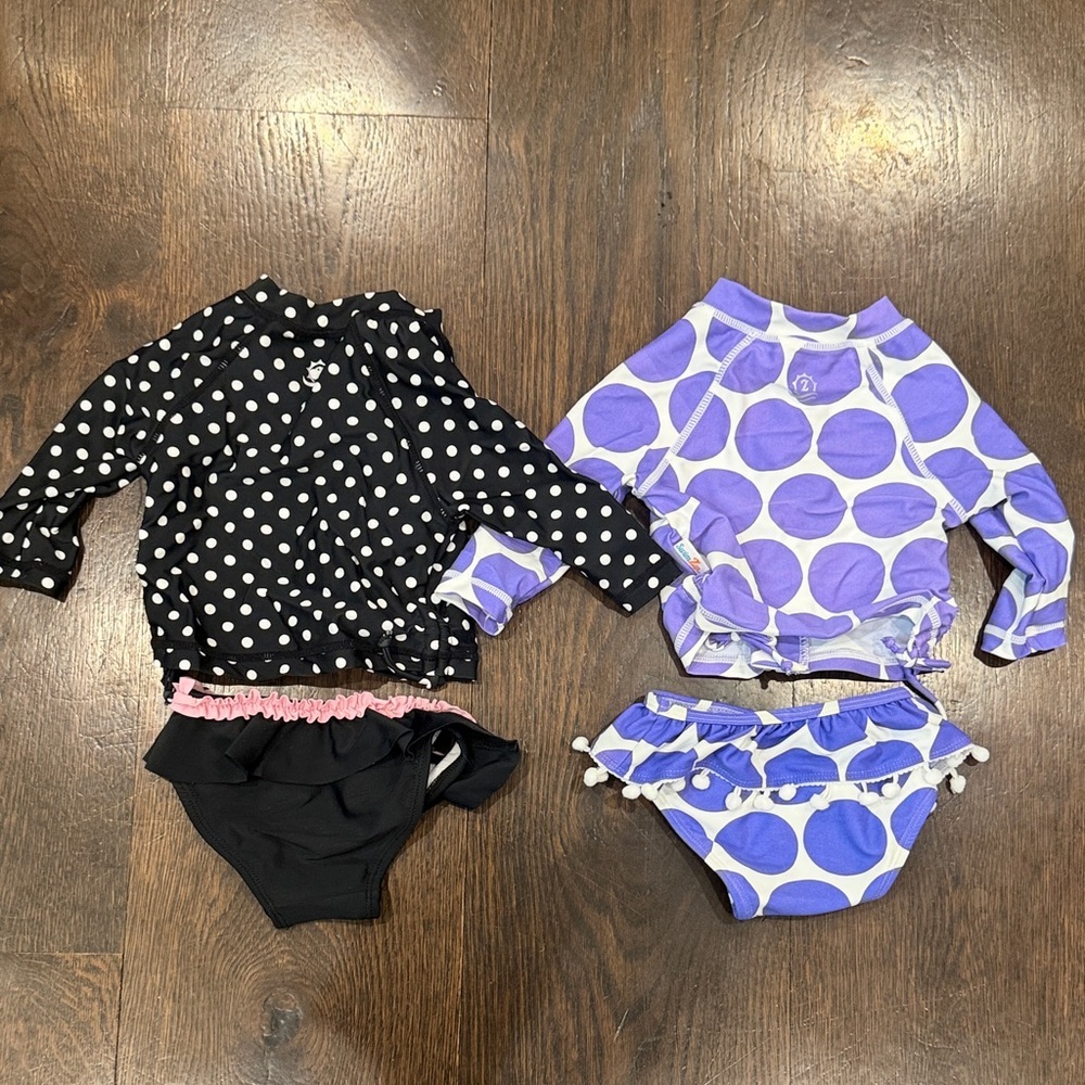 Kids Swim Set - Polka Dot And Purple Circle Design — image 5 of 7